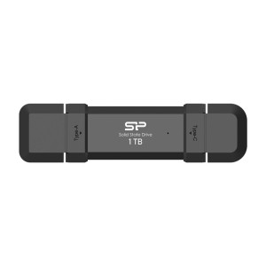 Dysk zewnętrzny SSD Silicon Power DS72 1TB USB-A USB-C 1050/850 MB/s Czarny