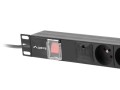 Listwa zasilająca Lanberg do RACK 1U 16A PDU 6x PL 2m czarna - 1769508