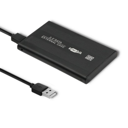 Obudowa/kieszeń Qoltec do dysków HDD/SSD 2.5" SATA3 | USB 2.0 | Czarny - 970796