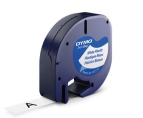 DYMO taśma 12mm/4m - plastikowa, biała