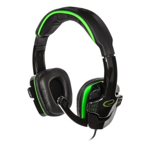 Słuchawki z mikrofonem Esperanza "Raven" Gaming zielone