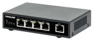 Switch niezarządzalny Intellinet 4x 10/100/1000 Mbps PoE+, 1x RJ45 Uplink, desktop