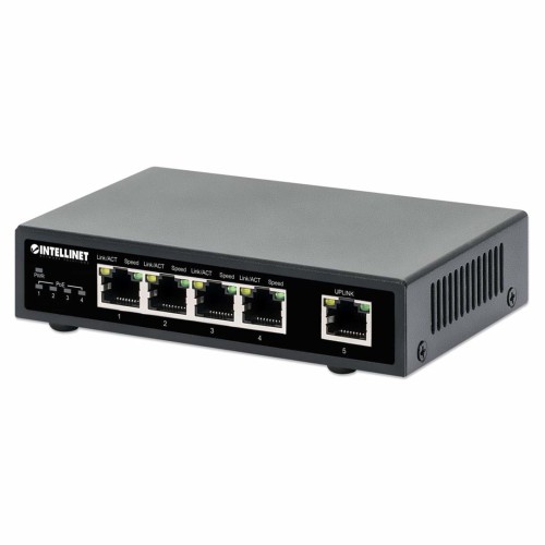 Switch niezarządzalny Intellinet 4x 10/100/1000 Mbps PoE+, 1x RJ45 Uplink, desktop - 1789498