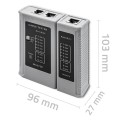 Qoltec Tester sieci kablowych | RJ45 | RJ12 - 1786329