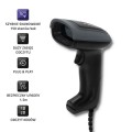 Czytnik kodów kreskowych Qoltec | 1D i 2D | USB - 1132447