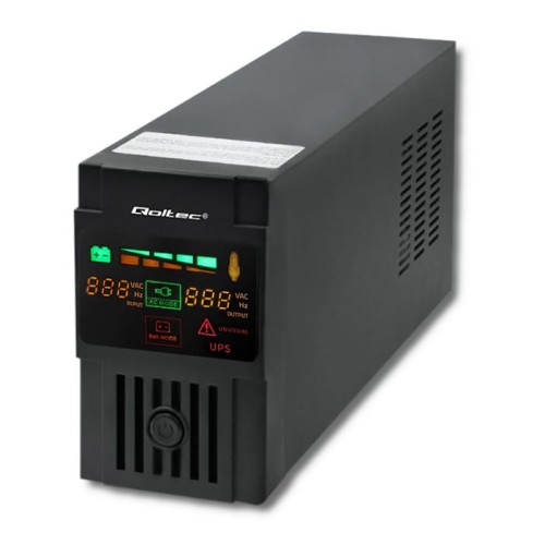 Zasilacz awaryjny UPS Qoltec MONOLITH 800VA | 480W | LCD | USB - 1136447