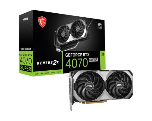 Karta VGA MSI GeForce RTX 4070 SUPER 12G VENTUS 2X OC 12 GB GDDR6X 192-bit HDMI+3xDP PCIe4.0 - 1793044