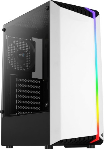 Aerocool Bionic v1 Midi-Tower, RGB, Tempered Glass - schwarz/weiß - 1781365