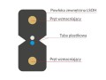 ALANTEC KABEL ŚWIATŁOWODOWY FTTH, 2J, SM 9/125, LSOH, WZMOCNIENIE FRP, CAŁKOWICIE DIELEKTRYCZNY, CZARNY 1000M - 1782345
